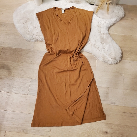 H&M Jersey Kaftan Dress, Light Brown, XS - Picture 3 of 4